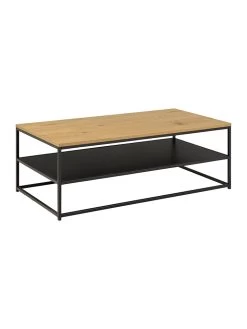 Couchtisch "Gila" In Hellbraun/ Schwarz - (B)120 X (H)42 X (T)60 Cm