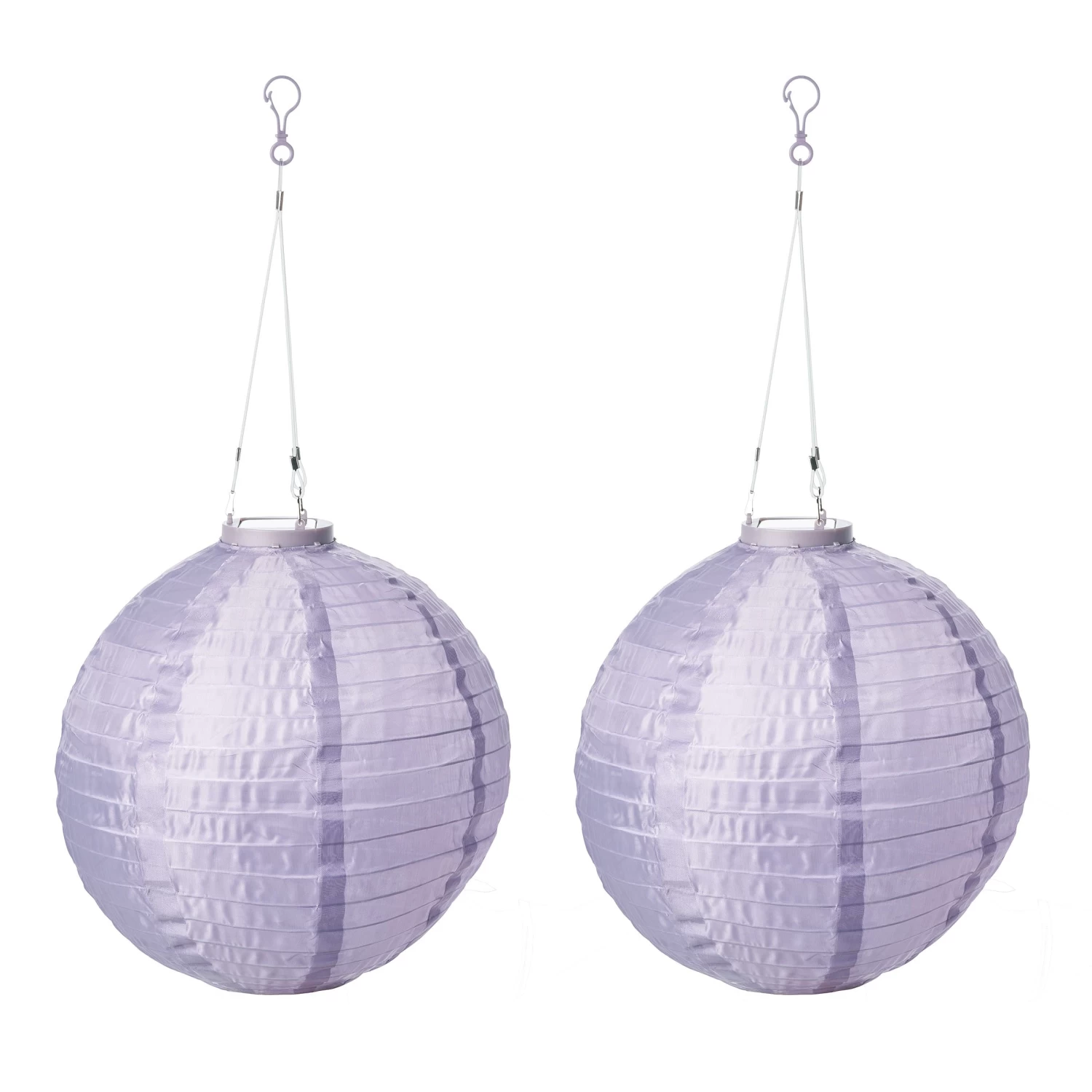 LED Lampion 2er-Set Solar Lampenkette SOLARBETRIEBEN In Pink