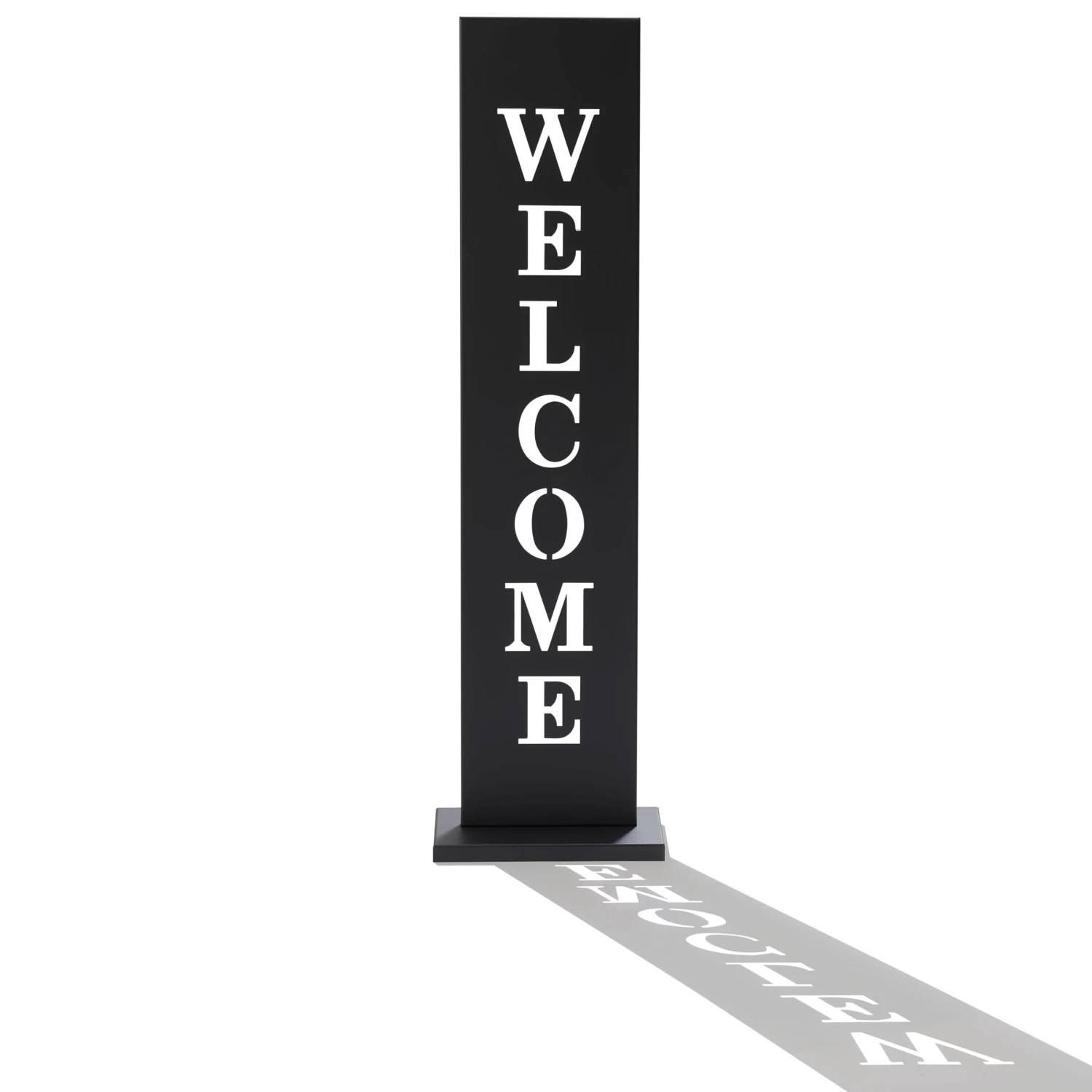 Stahl Standschild Welcome In Schwarz – Bild 2