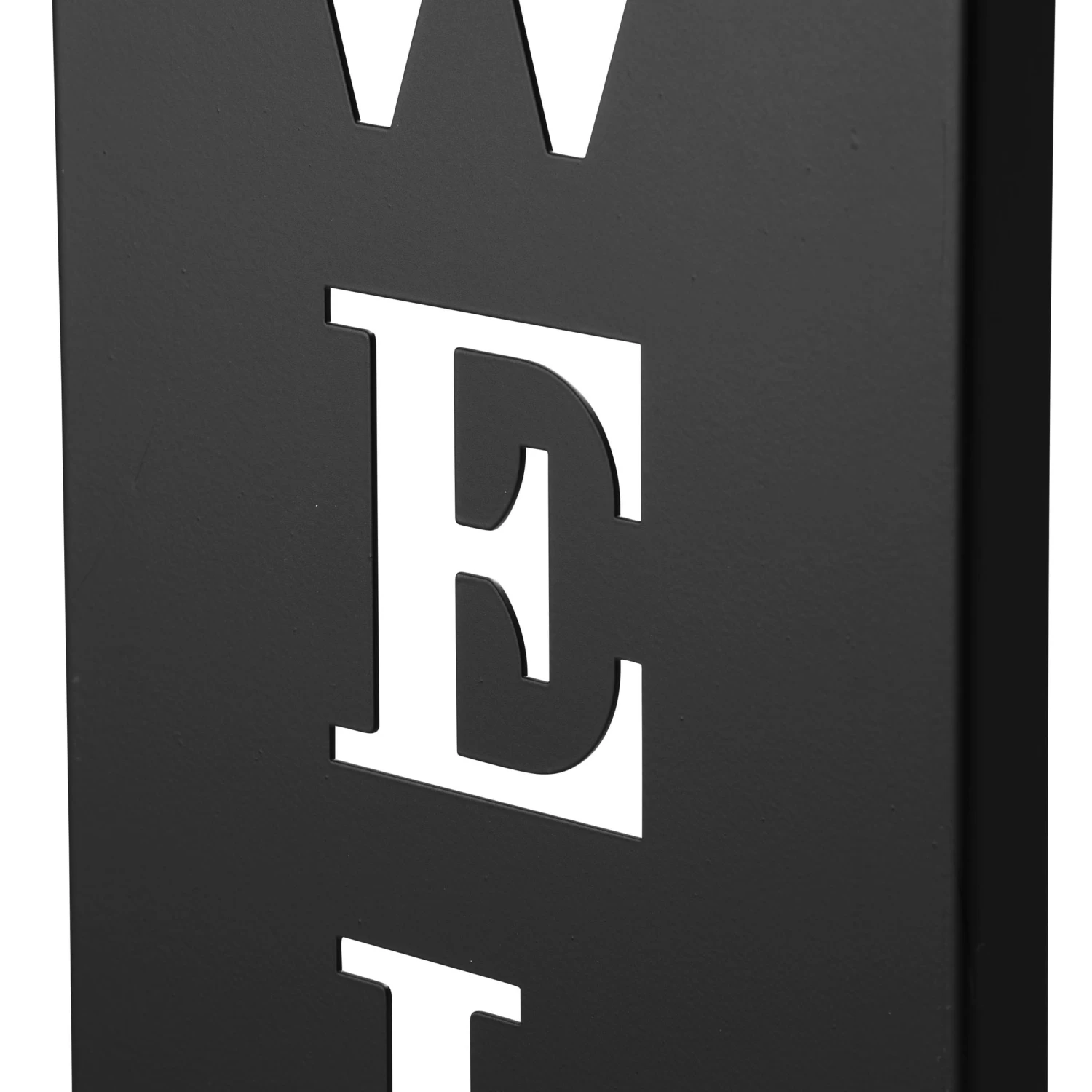 Stahl Standschild Welcome In Schwarz – Bild 7