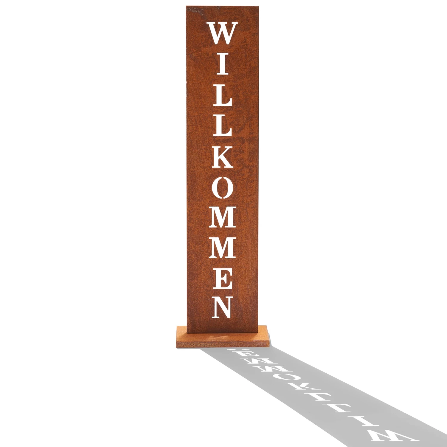 Stahl Standschild Willkommen In Rost – Bild 2