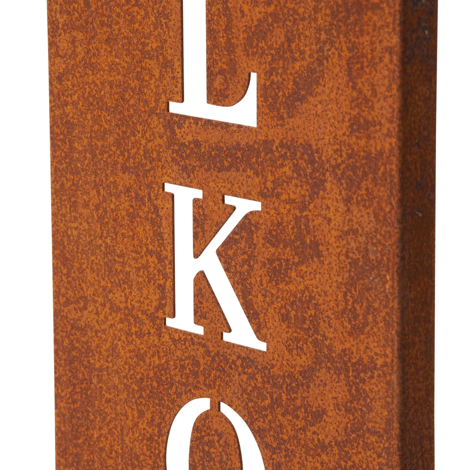 Stahl Standschild Willkommen In Rost – Bild 7