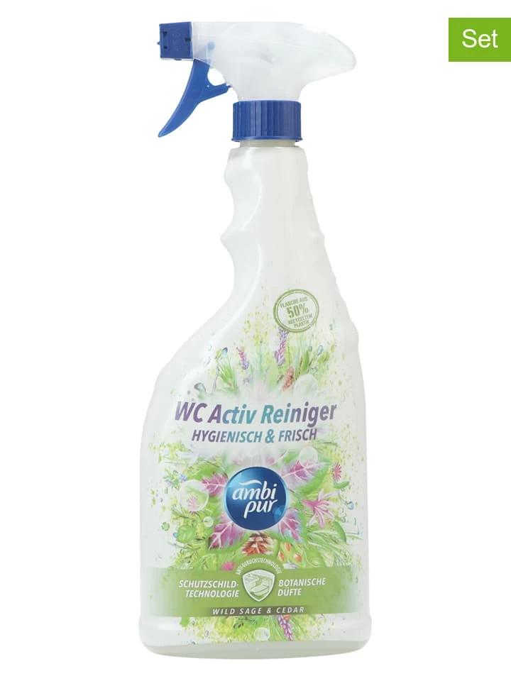 8er-Set: WC-Reiniger "Wild Sage & Cedar", 8x 750 Ml