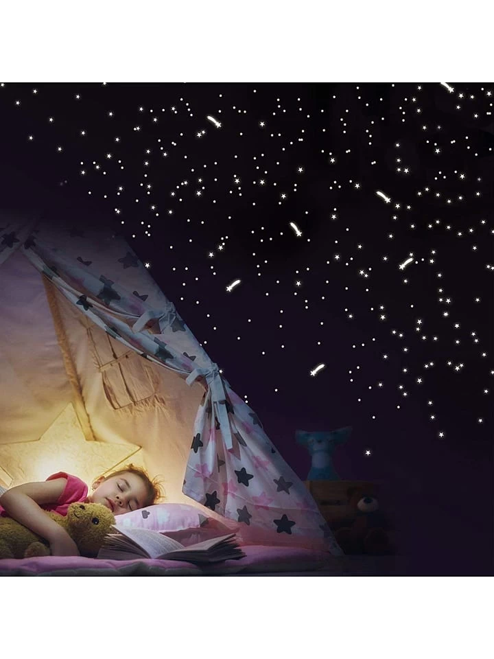 Ambiance Wandtattoo "Glow In The Dark - Stars And Shooting Stars"