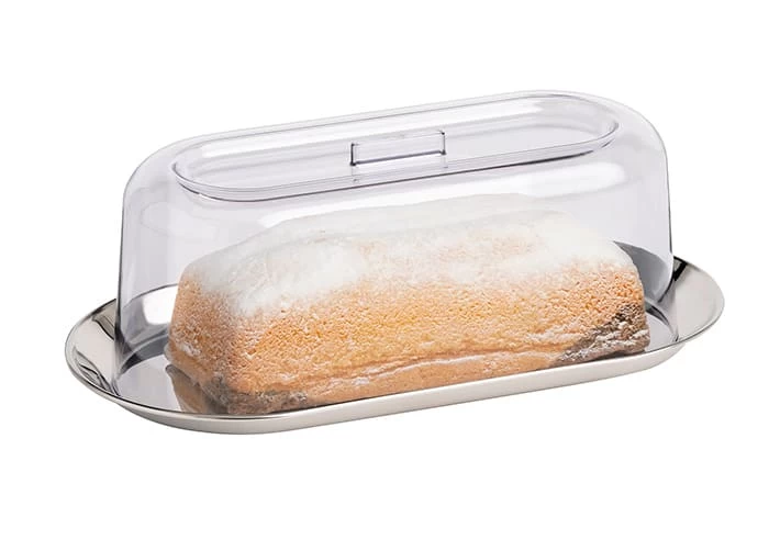 APS Tablett Mit Haube In Edelstahl, Maße: 30 X 15,5 X 10,5 Cm – Bild 2