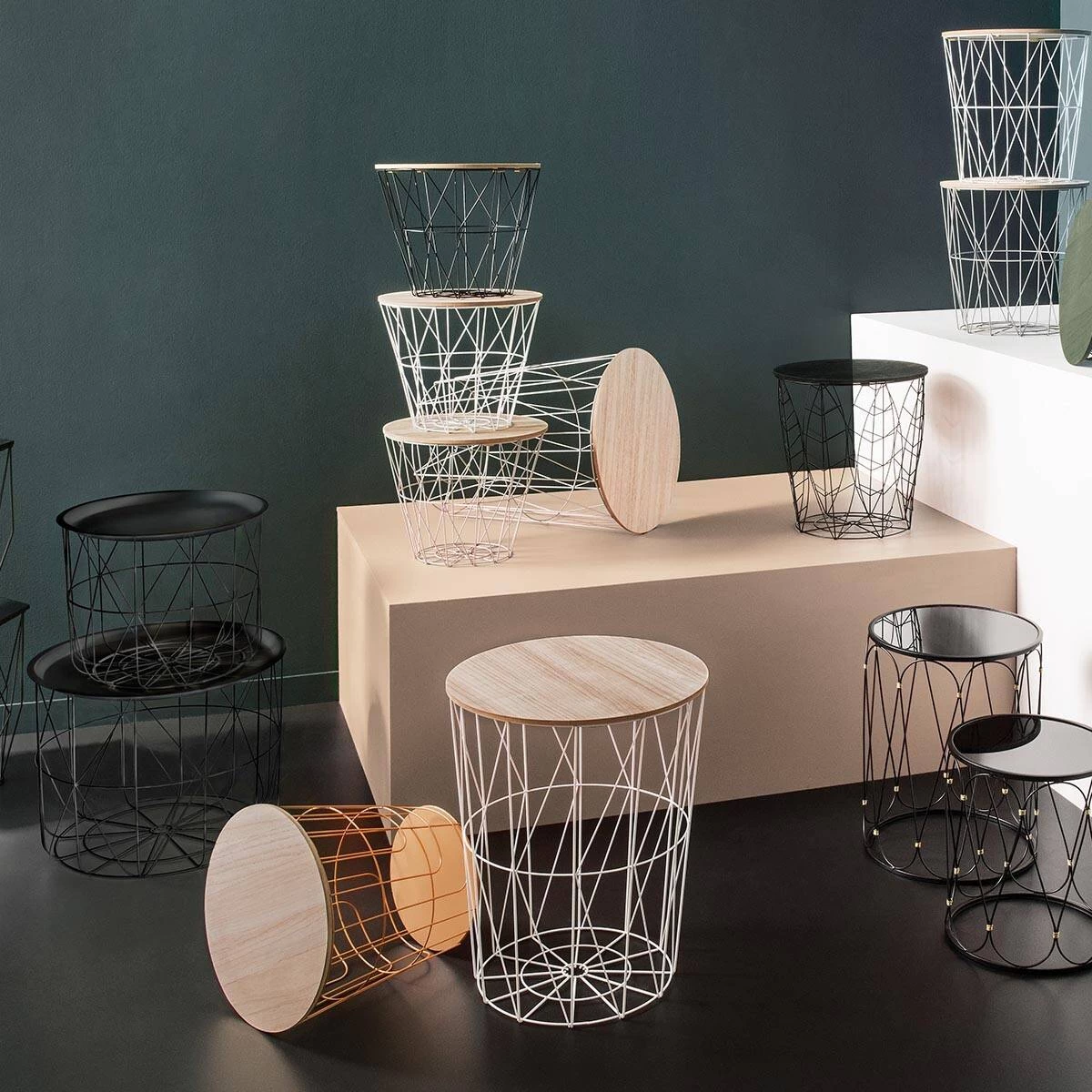 Korbtisch In Weiß – Bild 2