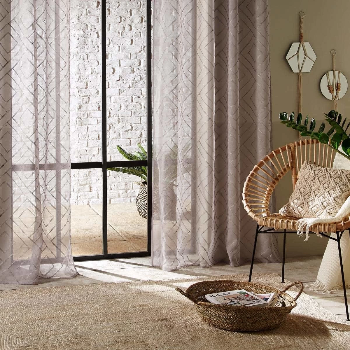 Ösenvorhang In Grau – Bild 3