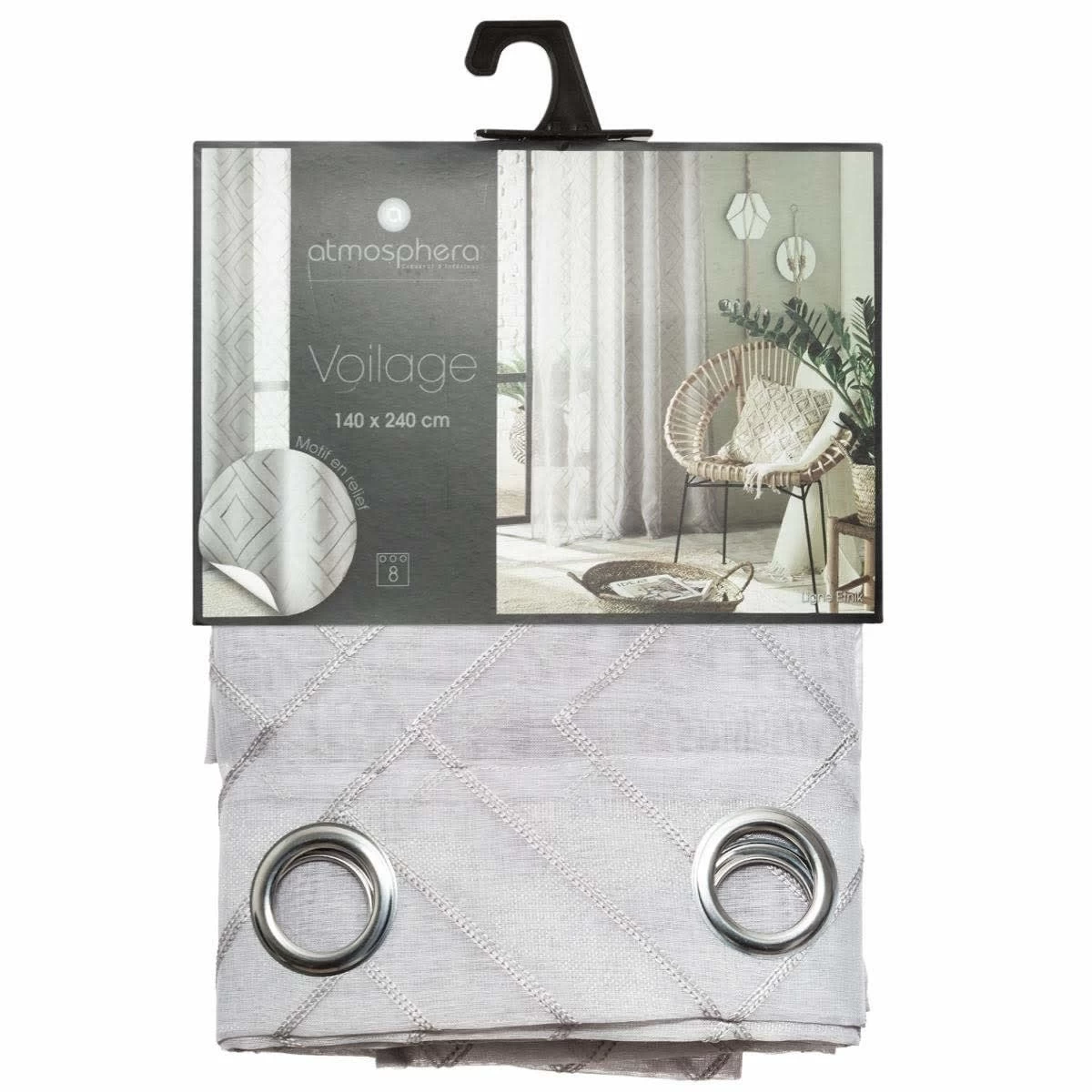 Ösenvorhang In Grau – Bild 4