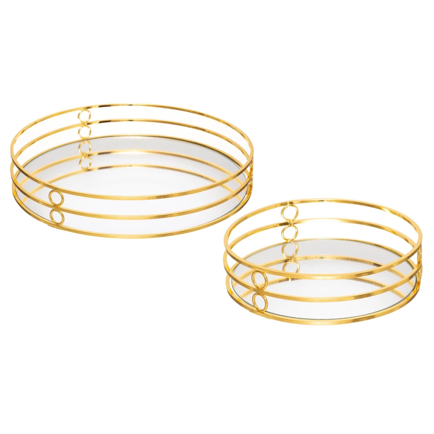 Spiegel-Tablett In Gold