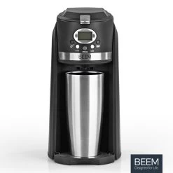 Single-Kaffeemaschine Mit Mahlwerk In Silber/schwarz