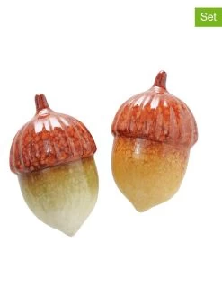 2er-Set: Dekoobjekte "Hedia" In Rot/ Orange - (L)10 Cm