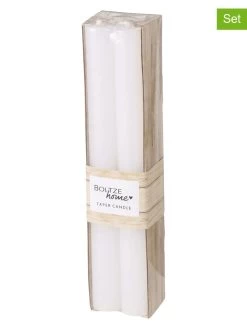 4er-Set: Stabkerzen "Melia" In Weiß - 4x 60 G