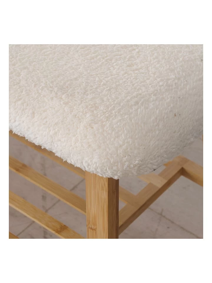 Bank "Benja" In Braun/ Creme - (B)90 X (H)45 X (T)36 Cm – Bild 3