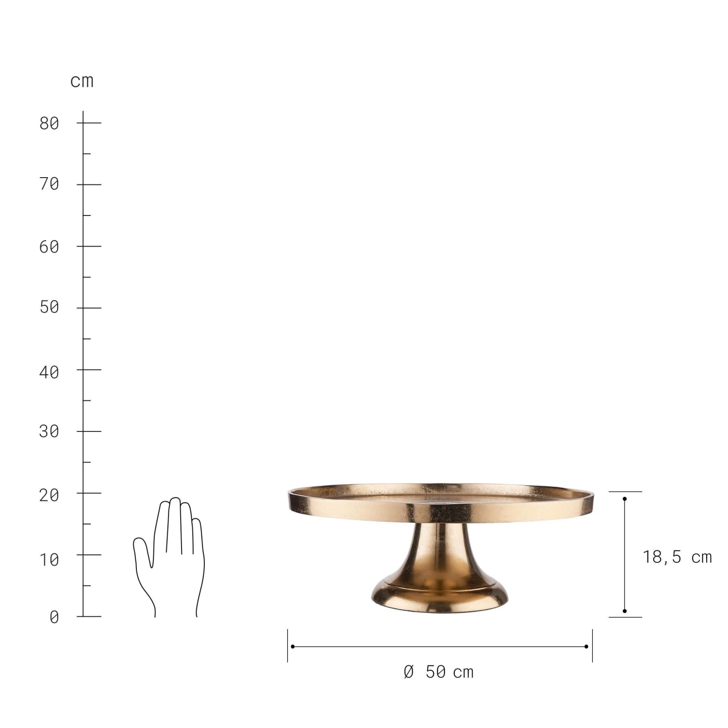 Deko-Teller Mit Fuß Ø50cm BANQUET In Gold – Bild 4