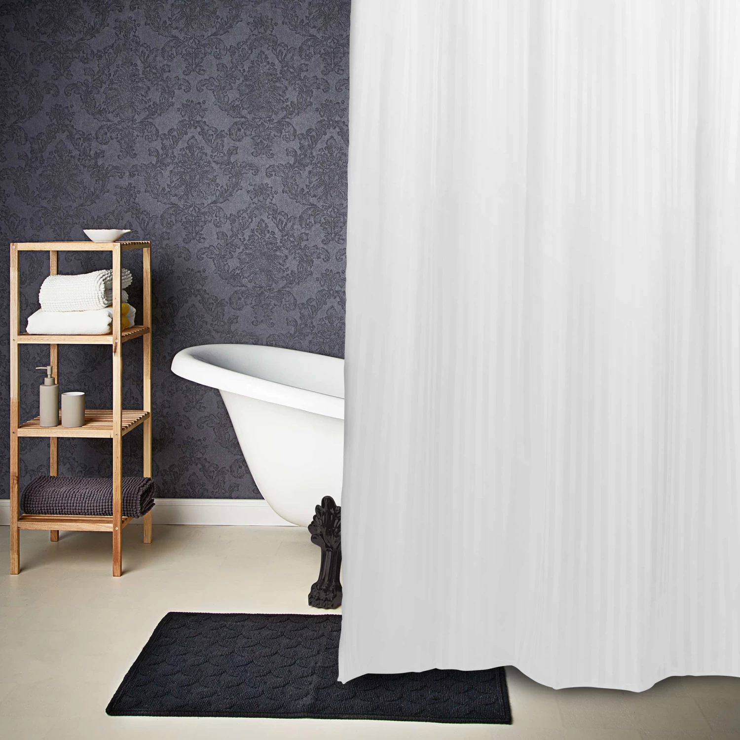 Duschvorhang Streifen WET WET WET In Weiß – Bild 5