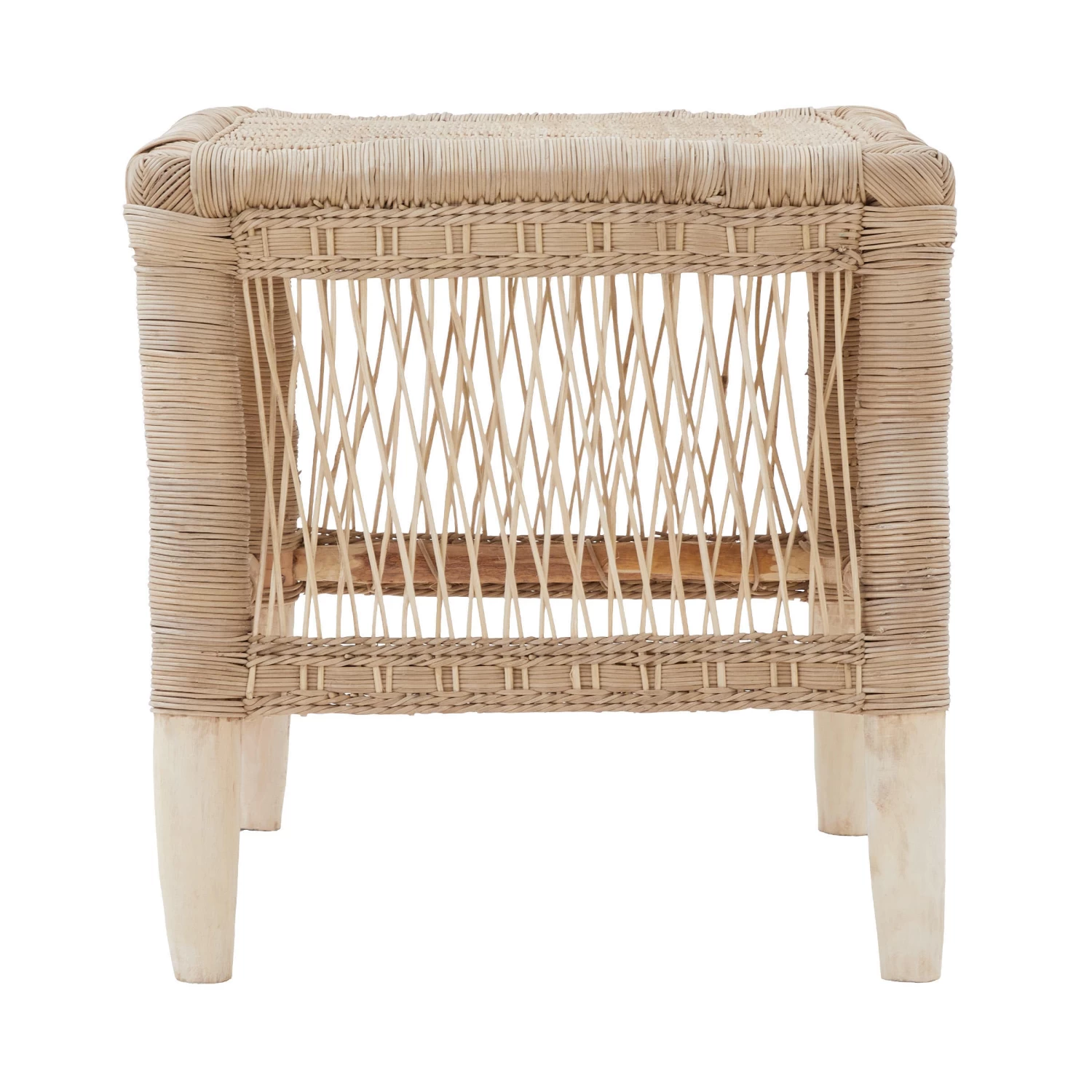Malawi Hocker Handgeflochten BOHO LOUNGE In Natur – Bild 3