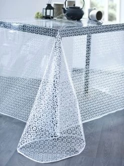 Outdoor-Tischdecke "Zilis" In Transparent/ Weiß