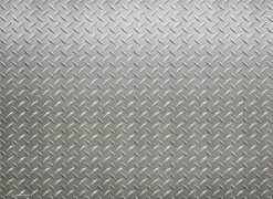 Tischsets I Platzsets Abwaschbar - Stahlblech Riffel Muster - Aus Erstklassigem Vinyl (Kunststoff Ð BPA-frei) - 4 Stück - 44 X 32 Cm - Rutschfeste Tischdekoration