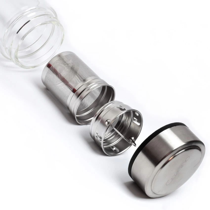 3er Set Creano "Thermo-Teamaker" (Zipper Rosa, Orange, Grün), 400ml – Bild 7