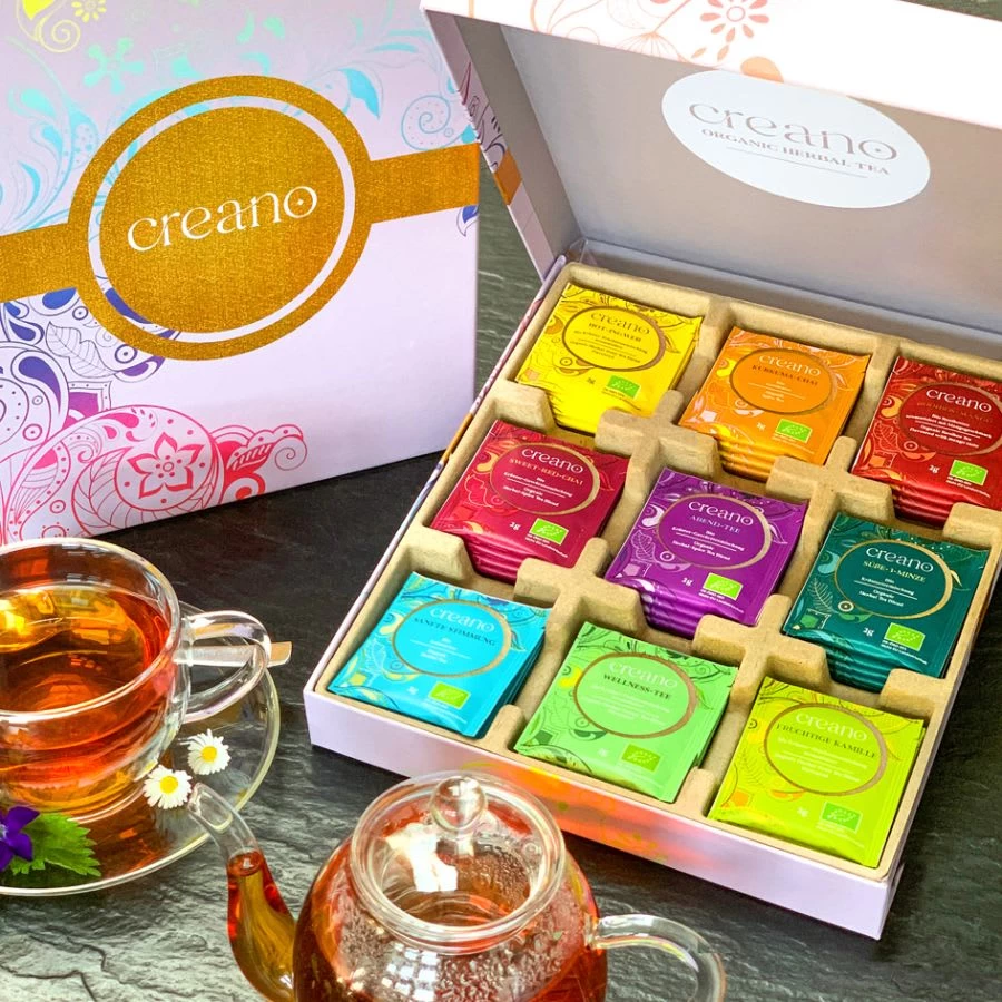 GESCHENK-BOX "Kräuter-Früchte -TEE" BIO 45 Teebeutel In 9 Sorten – Bild 6