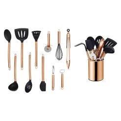 12 Tlg. Set Küchenhelfer-Set In Kupfer