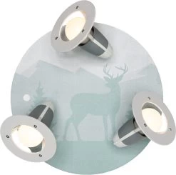 Deckenleuchte 3er Spot Rondell Scandi, Wald