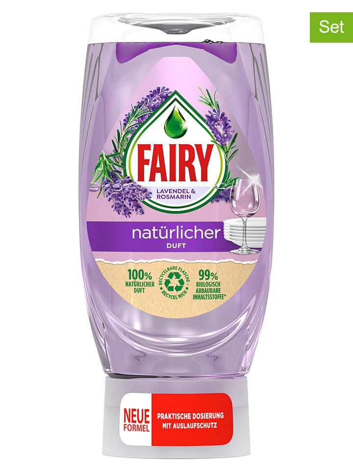 4er-Set: Handspülmittel "Naturals - Lavendel Rosmarin", Je 370 Ml