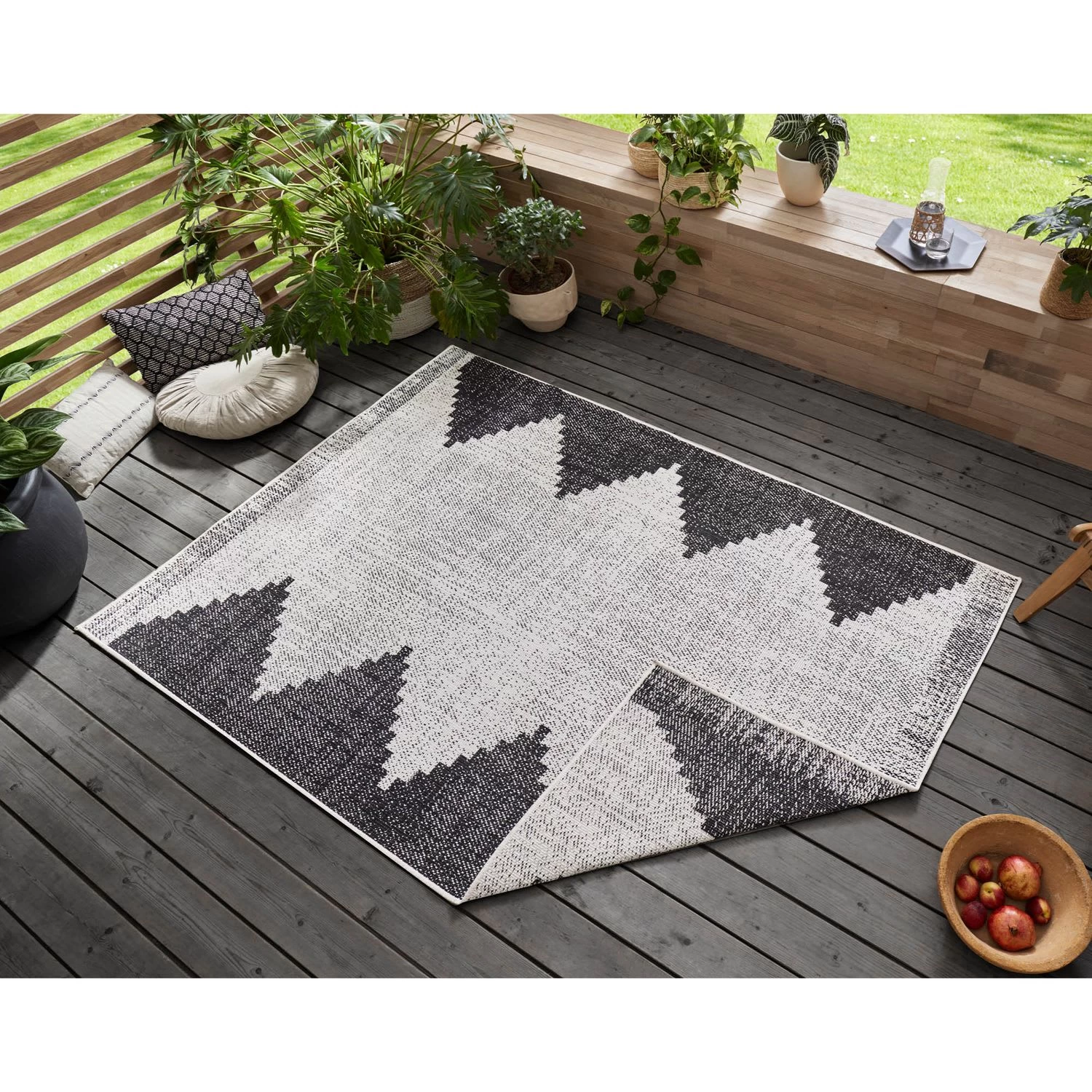 In- & Outdoor Wendeteppich Diona Schwarz – Bild 3