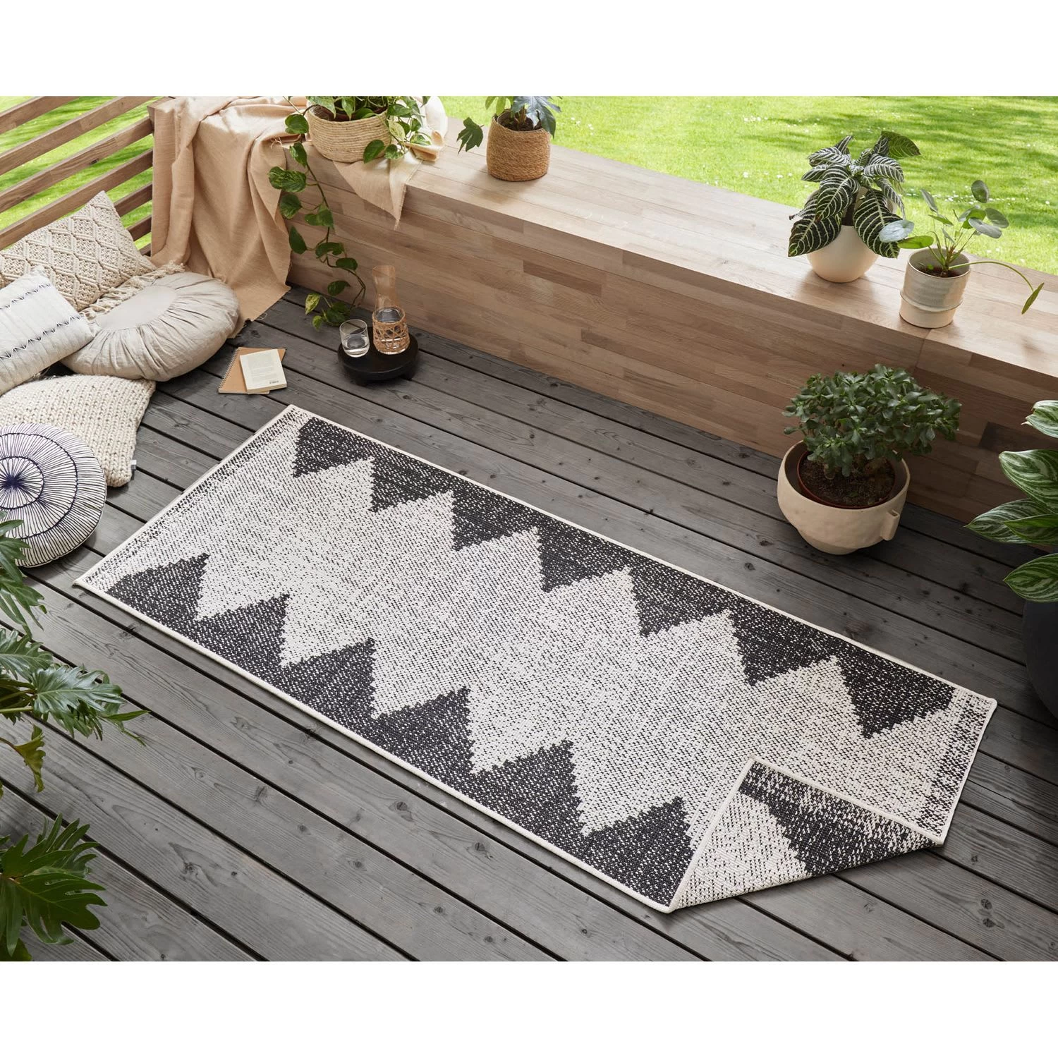 In- & Outdoor Wendeteppich Diona Schwarz – Bild 4