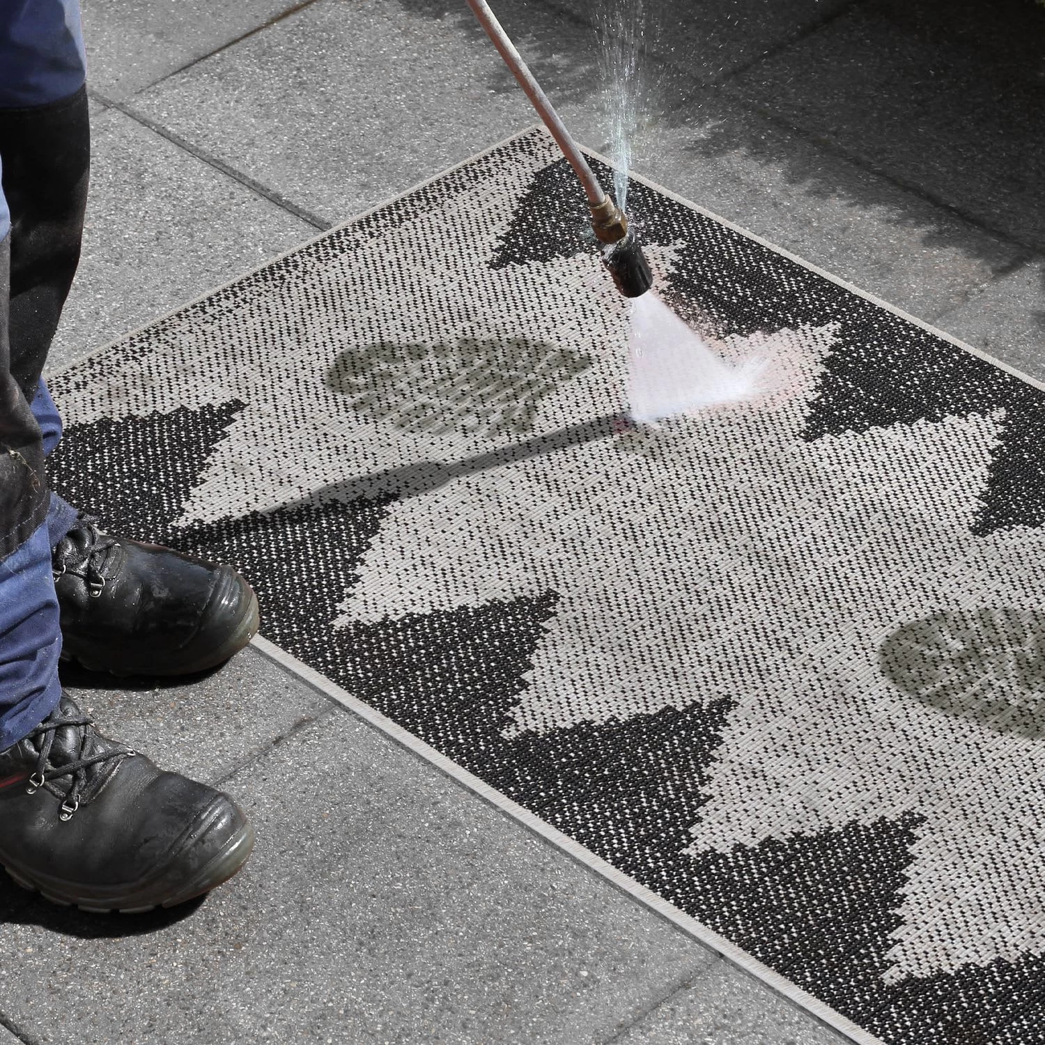 In- & Outdoor Wendeteppich Diona Schwarz – Bild 5