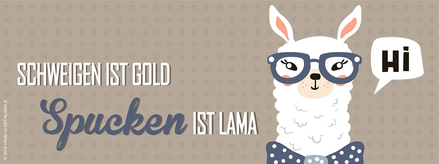 Tasse Lama Spucken In Beige - 300 Ml – Bild 2