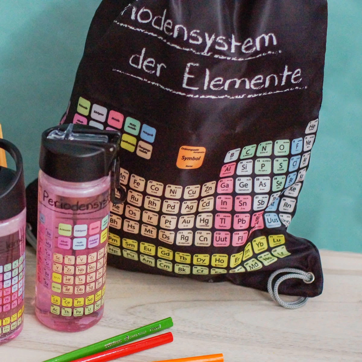 Turnbeutel Periodensystem In Bunt - 33 X 42 Cm – Bild 2