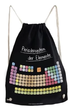 Turnbeutel Periodensystem In Bunt - 33 X 42 Cm