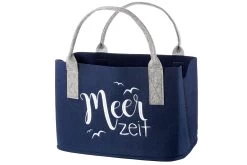 Filztasche "Meerzeit" In Blau