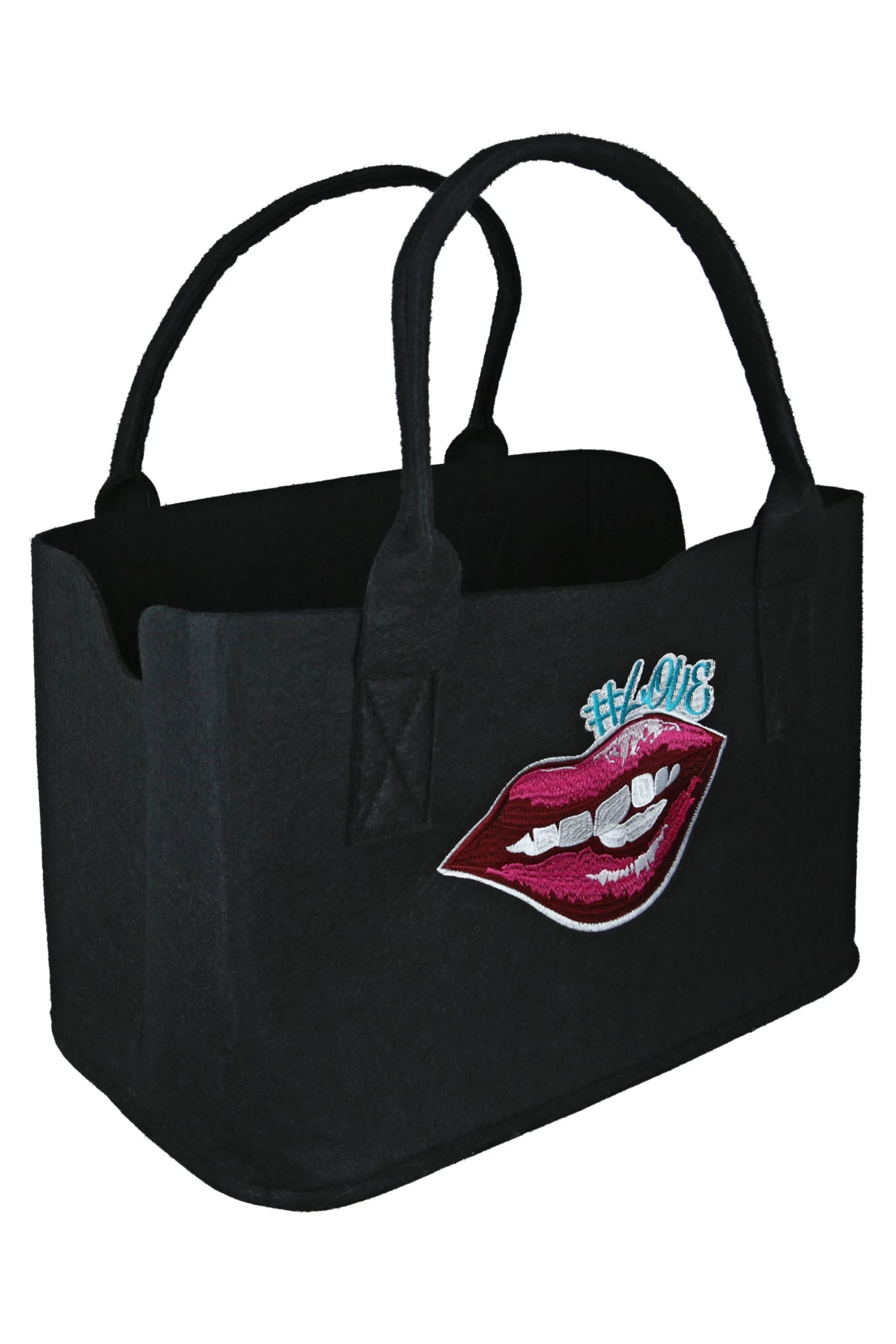 Filztasche Street Art In Schwarz