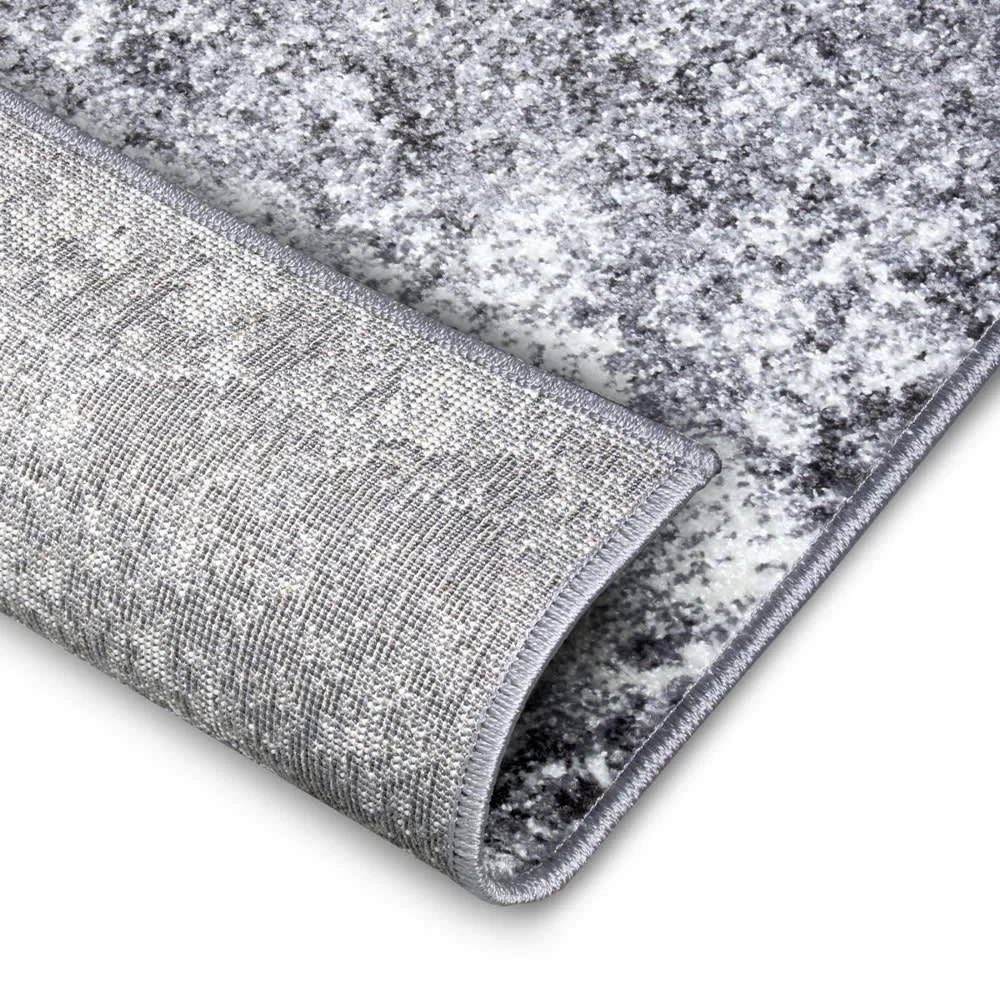 Kurzflor Läufer Fundido Anthrazit Grau Creme – Bild 3