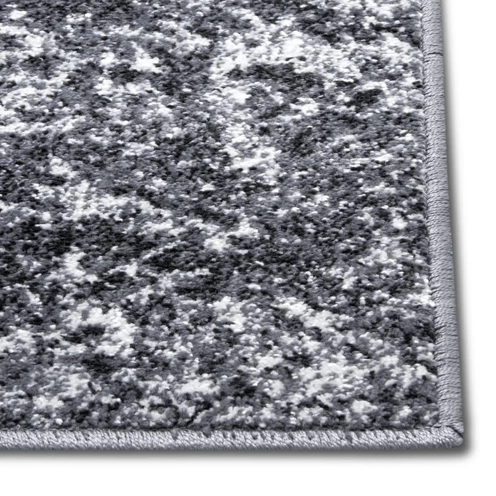 Kurzflor Läufer Fundido Anthrazit Grau Creme – Bild 5