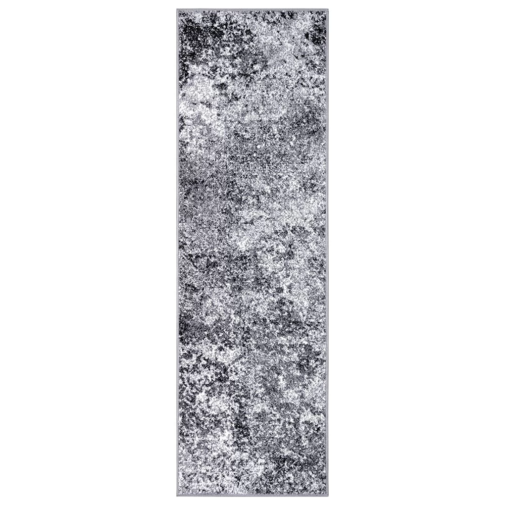 Kurzflor Läufer Fundido Anthrazit Grau Creme