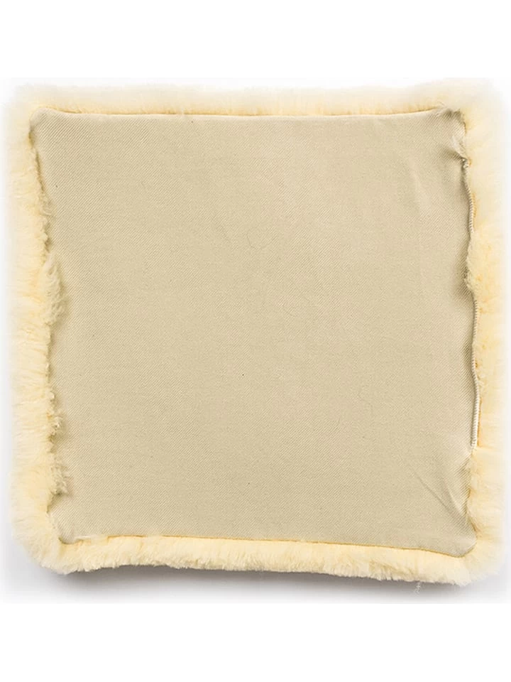 Sitzkissen Mit Merinofell In Gelb – Bild 3