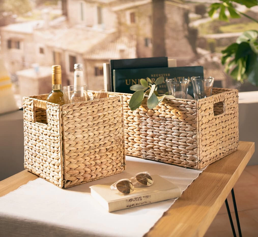 Füllkörbe "Wasserhyazinthe" 24x24x24cm In Braun – Bild 5