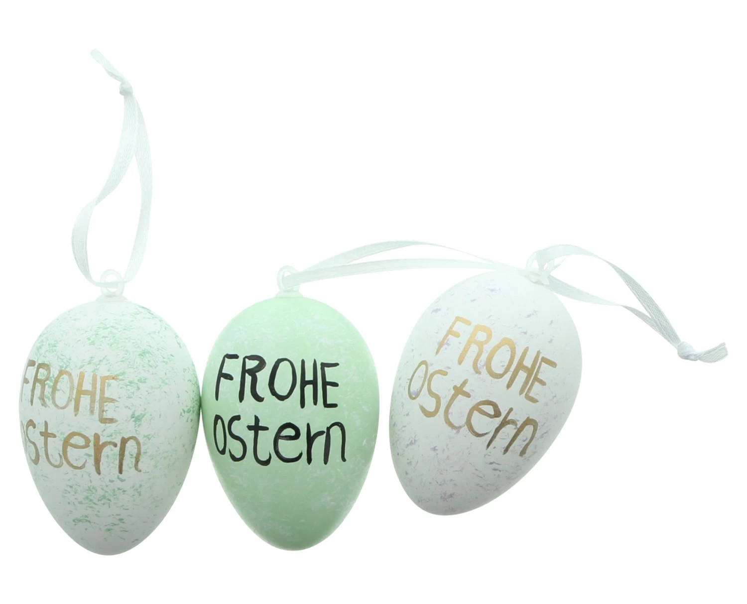 Spar-Set 2x Deko-Ei "Frohe Ostern", Höhe 5 Cm In Bunt – Bild 3