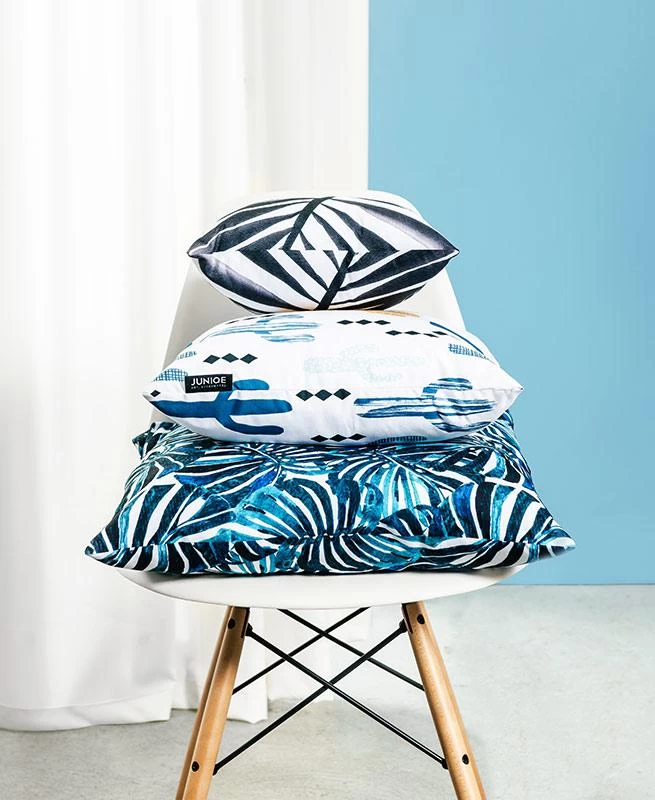 Kissen "Print 43" In Grau & Schwarz – Bild 3