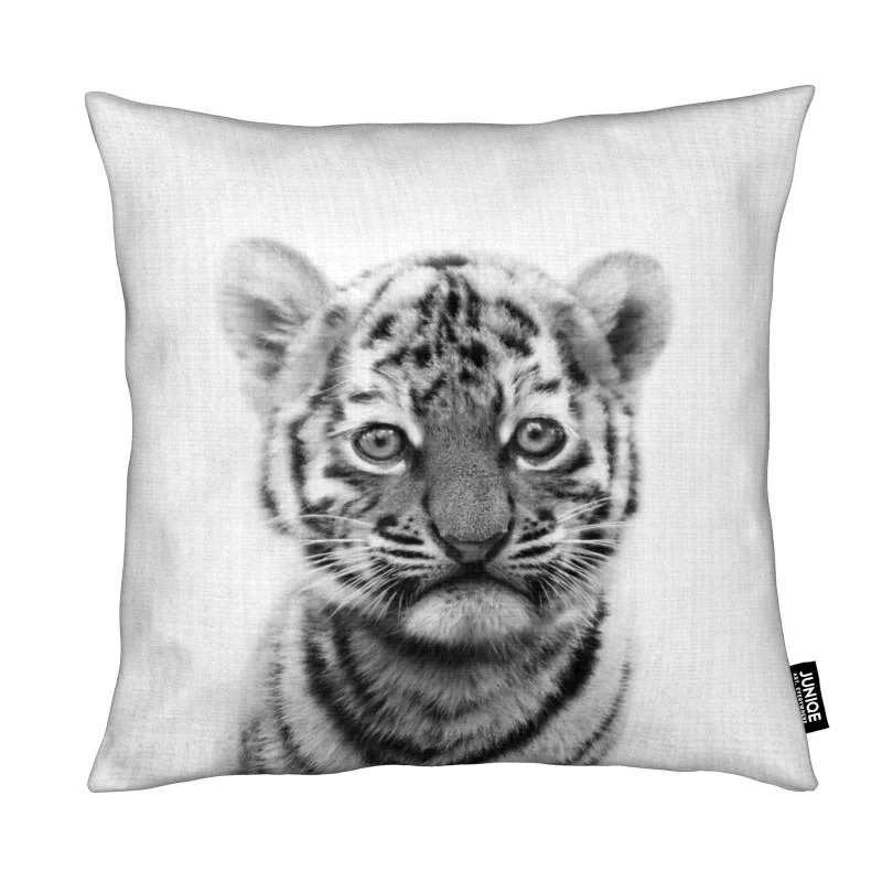 Kissen "Print 43" In Grau & Schwarz