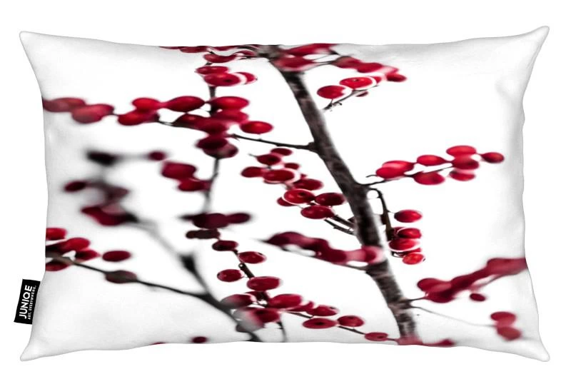 Kissen "Red Berries 1" In Rot & Weiß – Bild 2