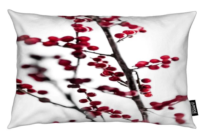 Kissen "Red Berries 1" In Rot & Weiß