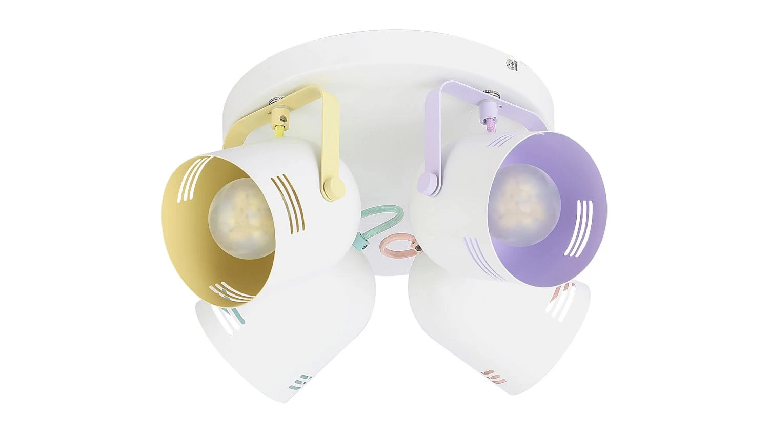 Spot Strahler In Weiß Gelb Lila
