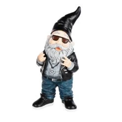 Cooler Gartenzwerg Mit Brille In Grau/blau