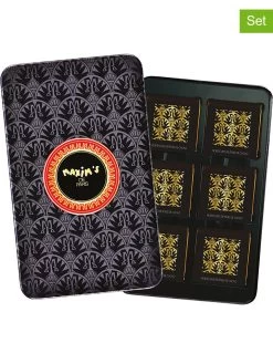 6er-Set: Zartbitterschokoladenplättchen "Red Pencil-tin", 6x 60 G