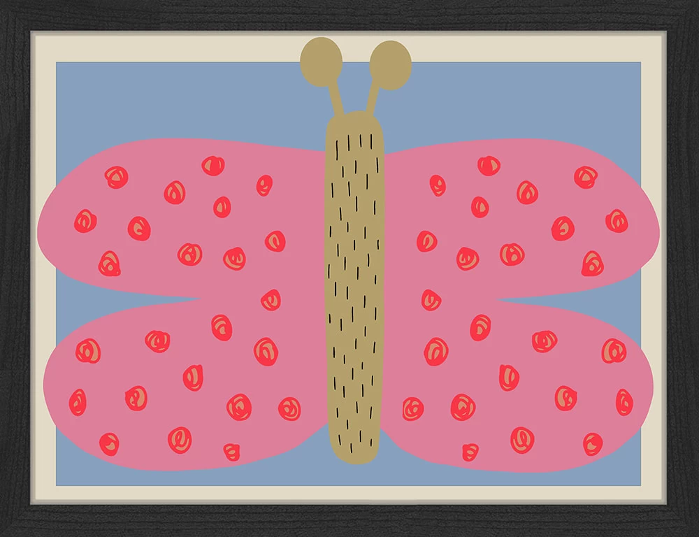 Wandbild " Schmetterling " In Schwartz