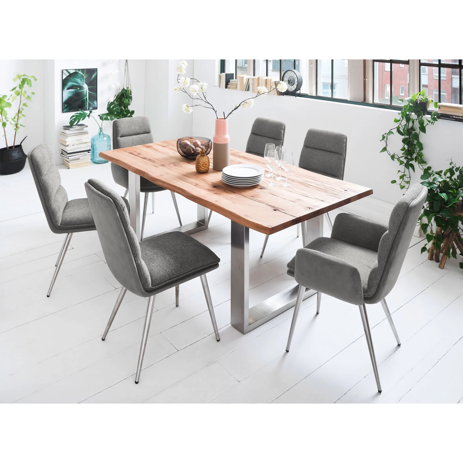 2er Set: Polsterstuhl Fida In Blau (B) 46 X (H) 97 Cm – Bild 2